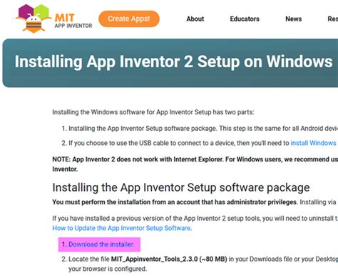 mit_app_inventor_tools_30.265.0_win_setup64.exe|2. Install App Inventor Software.